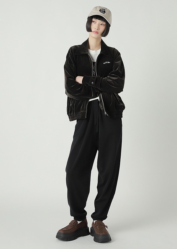 NYA- / ORNAMENT VELOUR BLOUSON / �u���]��