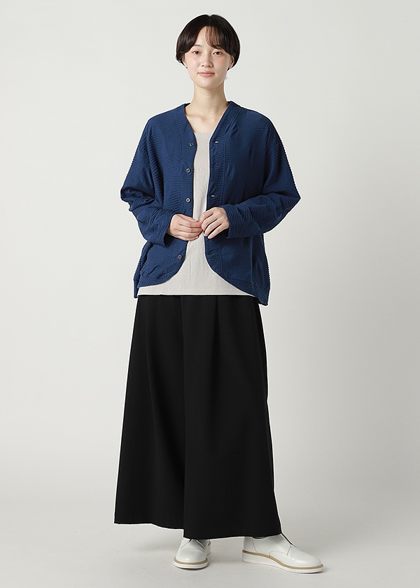 Plantation / ECOリップルドット / カーディガン(M off white(02