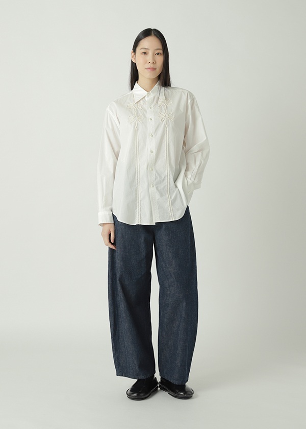 ZUCCa / PO CORD EMBROIDERY SHIRT / �u���E�X