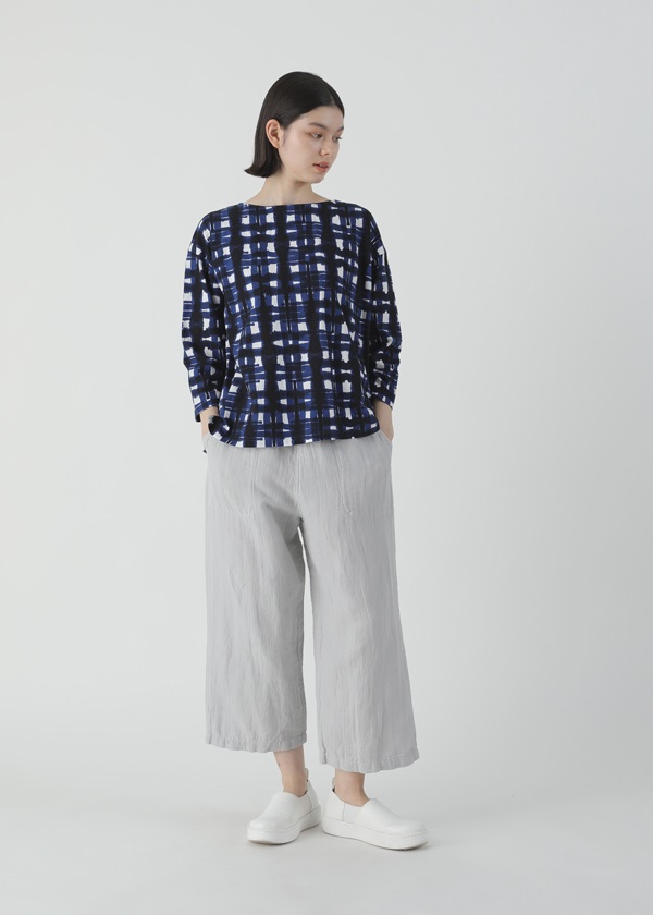 Plantation / S ニジミチェック / プルオーバー(M blue(12)): SALE| A