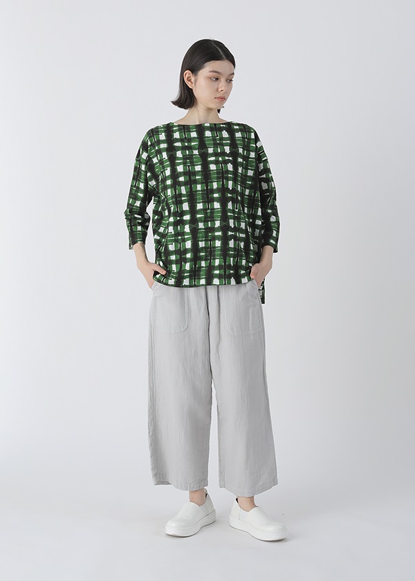 Plantation / S ニジミチェック / プルオーバー(M blue(12)): SALE| A