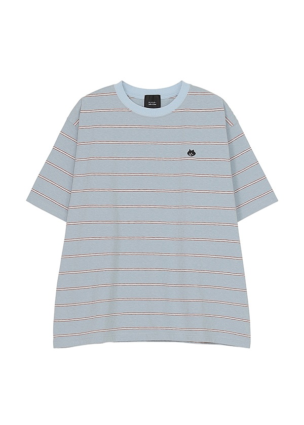 <��s�\��> NYA- / MULTI STRIPED T / T�V���c