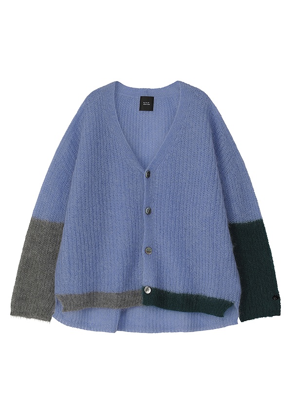 <��s�\��> NYA- / COLOR BLOCK KNIT / �j�b�g�J�[�f�B�K��