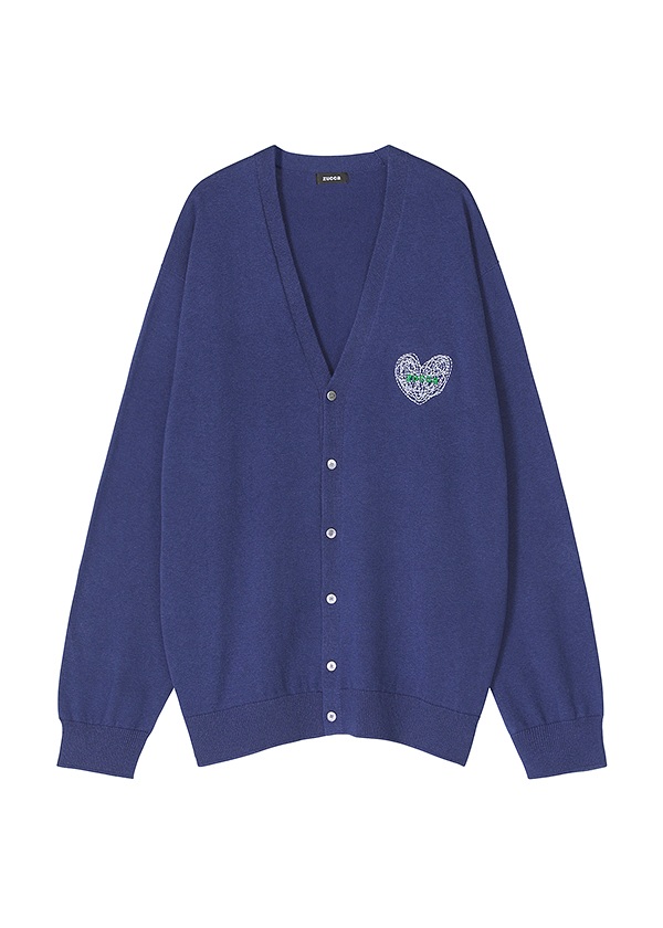 ZUCCa / HEART LOGO KNIT / �J�[�f�B�K��