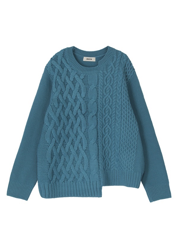 ZUCCa / S アランニット / ニット(XL light blue(11)): SALE| A-net 