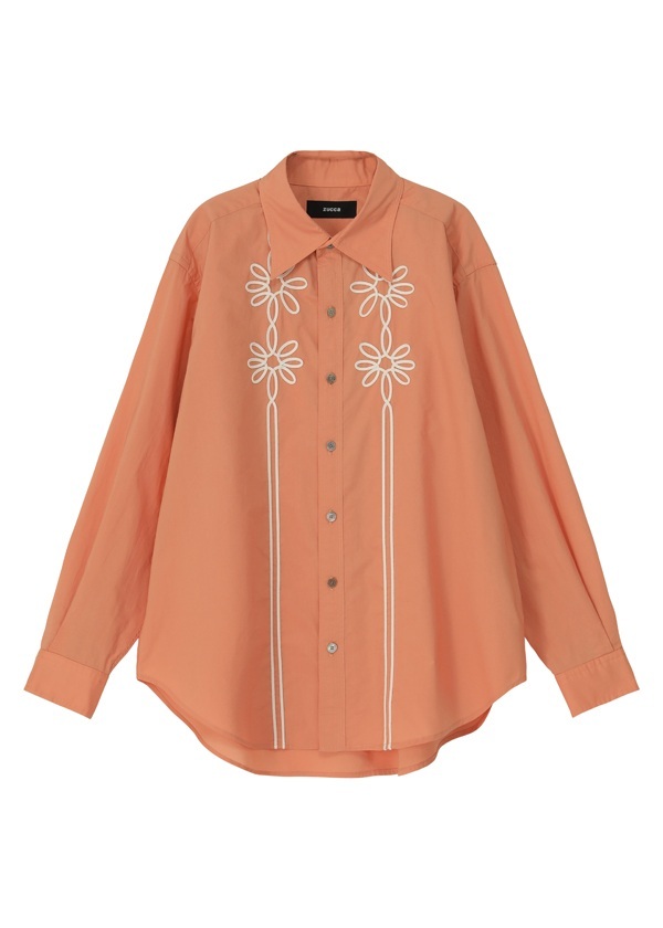 ZUCCa / PO CORD EMBROIDERY SHIRT / �u���E�X