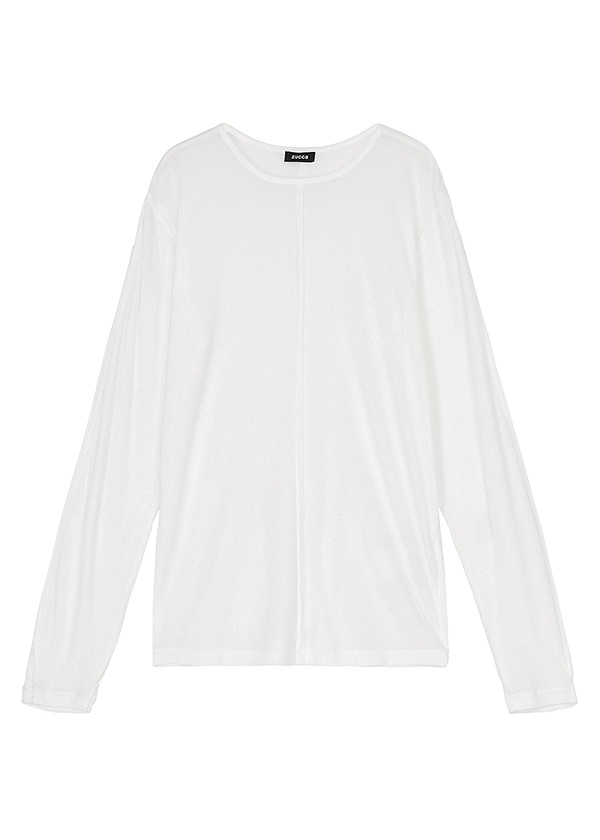 ZUCCa / S SHEER RIB KNIT / �J�b�g�\�[