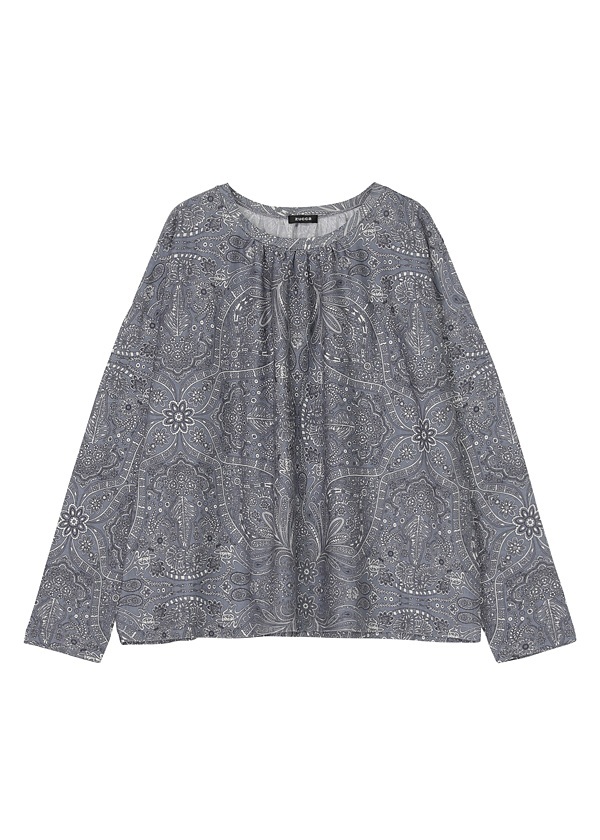 ZUCCa / PO FLORAL SCARF PRINT JERSEY / �J�b�g�\�[