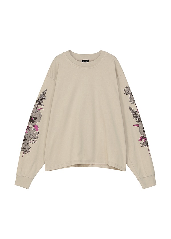 <��s�\��> ZUCCa / FLOWER SLEEVE T / �g�b�v�X