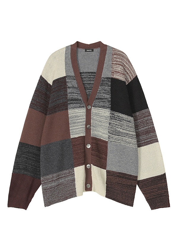 ZUCCa / COLOR BLOCK KNIT / �J�[�f�B�K��