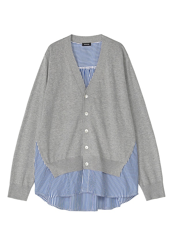 ZUCCa / SHIRT DOCKING KNIT / �J�[�f�B�K��