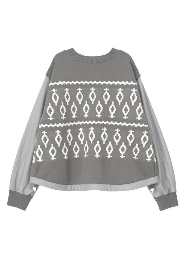 ZUCCa / P ニットドッキング / ブルゾン(M black(26)): ZUCCa| A ZUCCa / P ニットドッキング / ブルゾン(M black(26)): ZUCCa| A