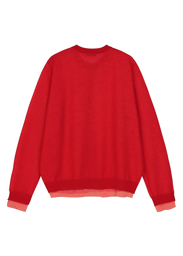 ZUCCa / DOUBLE SHEER KNIT / �J�[�f�B�K��