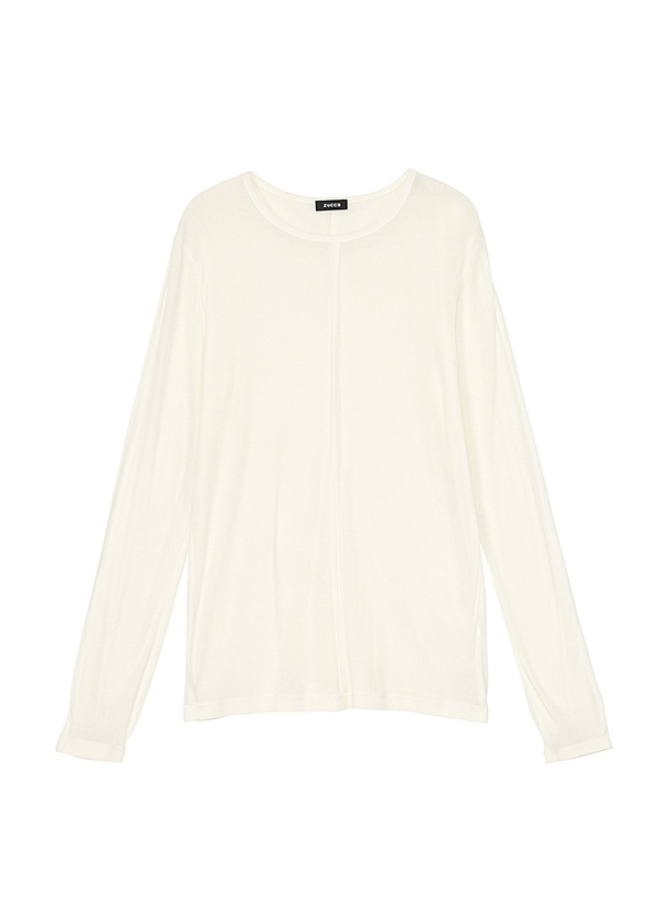 ZUCCa / S SHEER RIB KNIT / �J�b�g�\�[