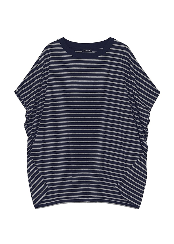 <��s�\��> ZUCCa / DRAPE STRIPE JERSEY / �J�b�g�\�[