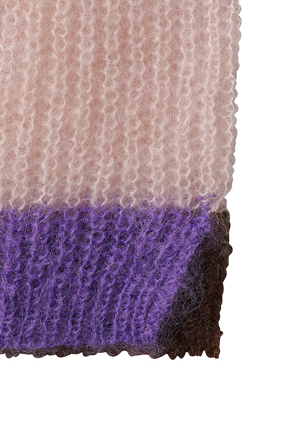 NYA- / COLOR BLOCK KNIT / �j�b�g�v���I�[�o�[