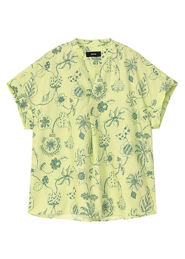 ZUCCa / S DRAWING FLOWER PRINT / �u���E�X