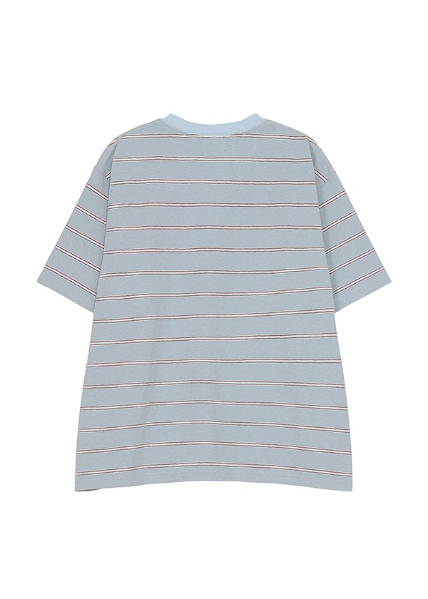 <��s�\��> NYA- / MULTI STRIPED T / T�V���c