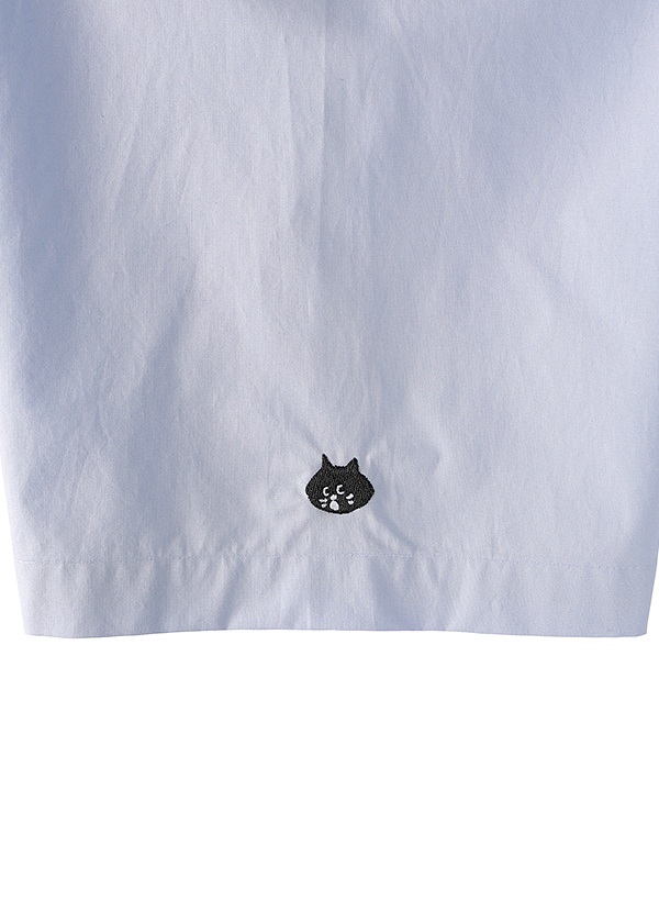 NYA- / OPEN COLLAR SHIRT / �n�[�t�X���[�u�V���c