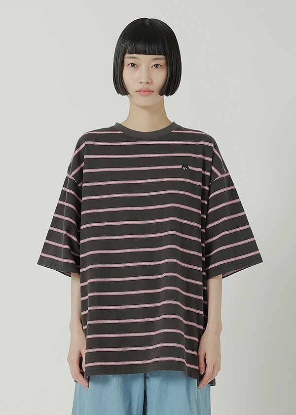<��s�\��> NYA- / MULTI STRIPED T / T�V���c