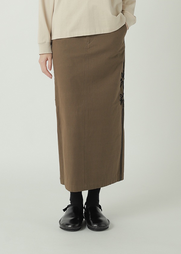 ZUCCa / P CORD EMBROIDERY BOTTOM / �X�J�[�g