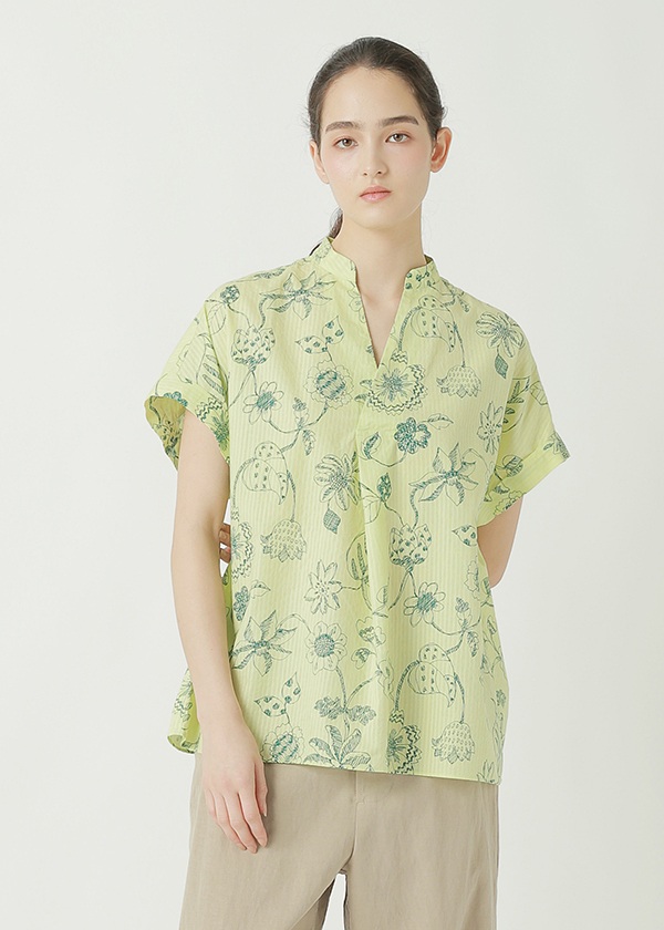 ZUCCa / S DRAWING FLOWER PRINT / �u���E�X