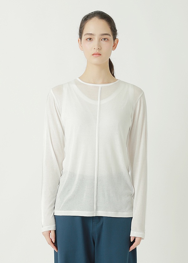 ZUCCa / S SHEER RIB KNIT / �J�b�g�\�[