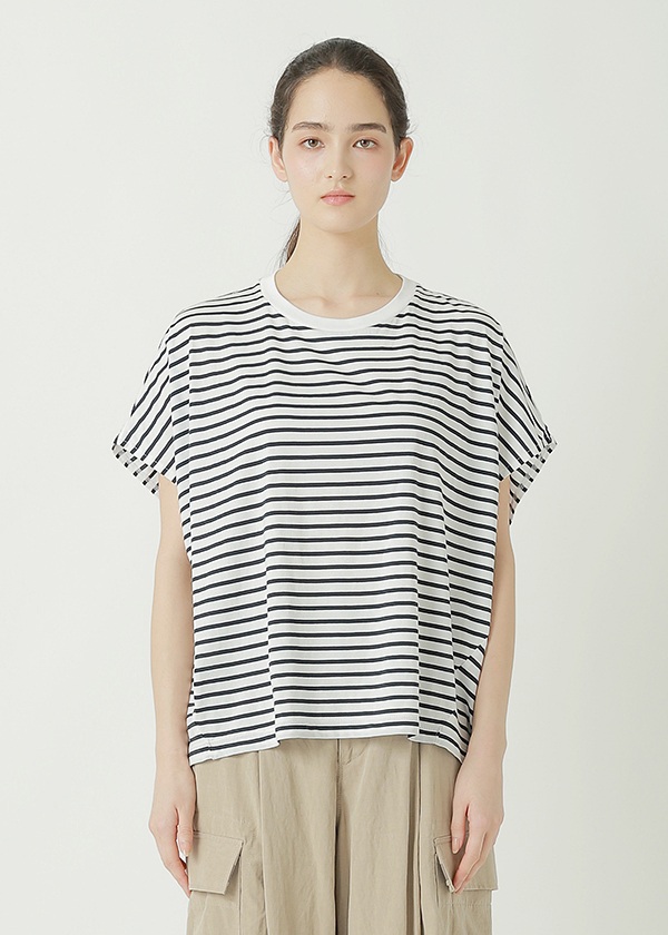 ZUCCa / S DRAPE STRIPE JERSEY / �J�b�g�\�[