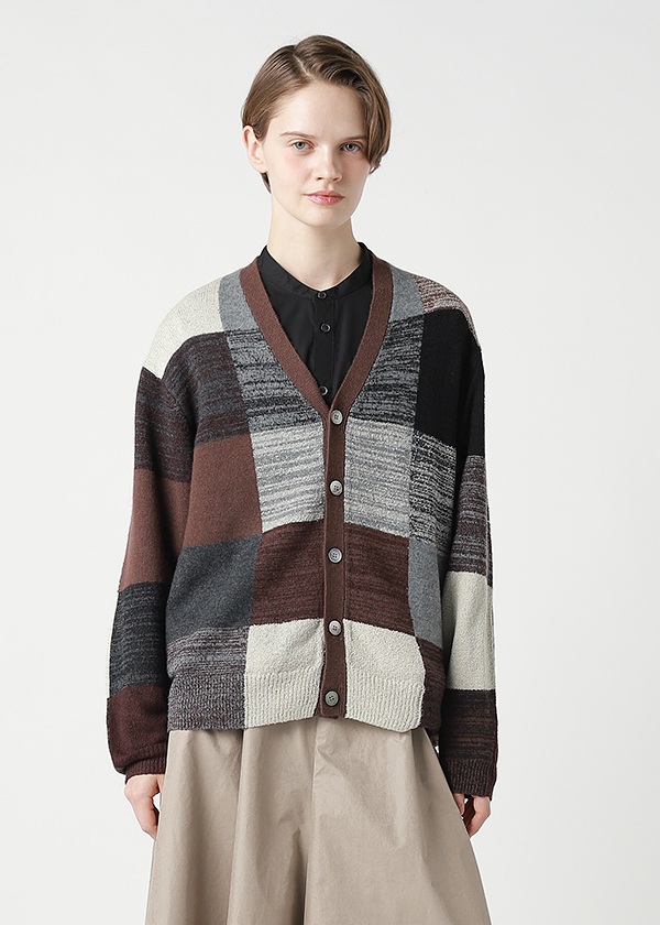 ZUCCa / COLOR BLOCK KNIT / �J�[�f�B�K��
