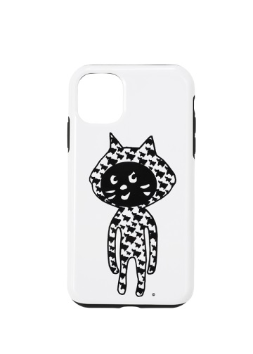 にゃー S 全身しんじゅくにゃーiphoneケース スマホケース White 01 Sale Humor ユーモア