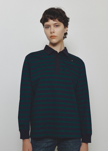 NYA- / (O) RUGBY SHIRT / �����O�X���[�u�g�b�v�X