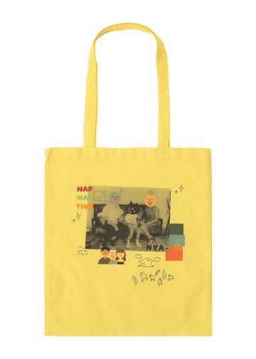 NYA- / COLLAGE TOTE BAG / �g�[�g�o�b�O