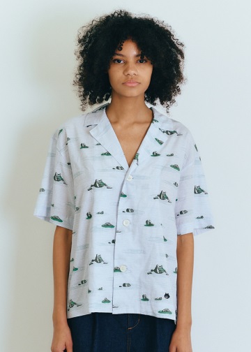 NYA- / S GARDEN SHIRT / �n�[�t�X���[�u�V���c