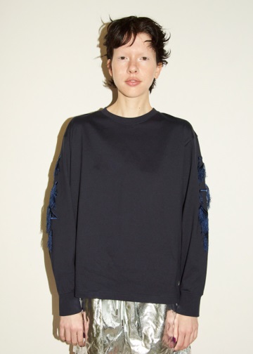 NYA- / S EMBROIDERY LOGO T / �����O�X���[�uT�V���c