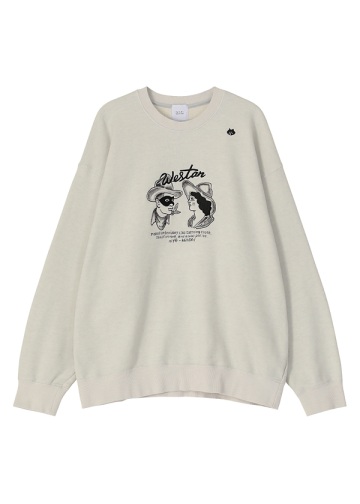 NYA- / HAND EMBROIDERY SWEATSHIRT / XEFbggbvX