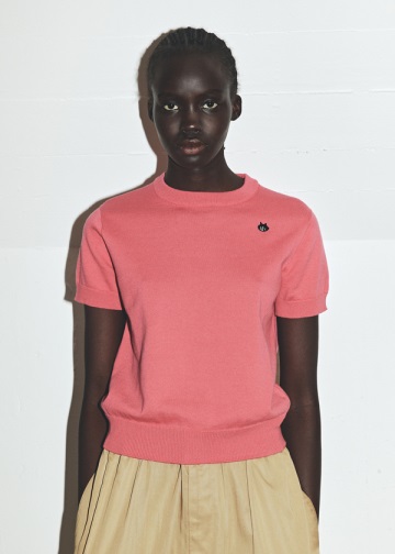 NYA- / (O) COTTON KNIT TOP / �j�b�g�g�b�v�X