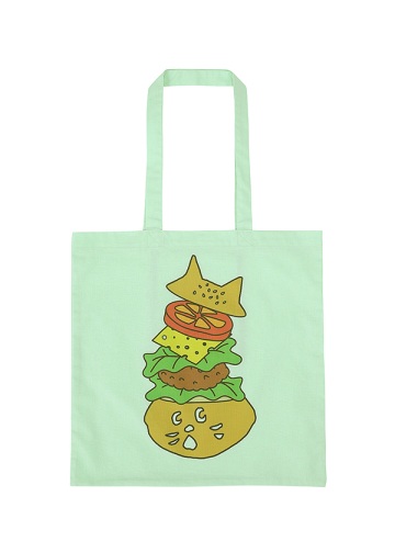 NYA- / HAMBURGER TOTE BAG / �g�[�g�o�b�O