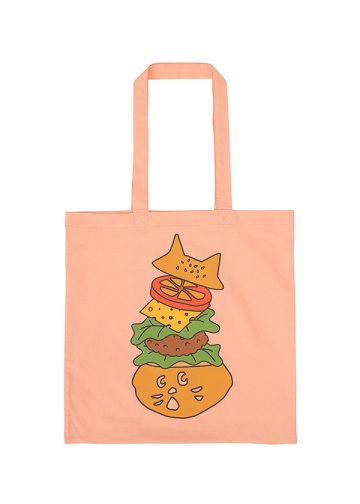 NYA- / HAMBURGER TOTE BAG / �g�[�g�o�b�O