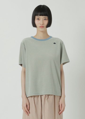 <��s�\��> NYA- / VELOUR STRIPED T / T�V���c