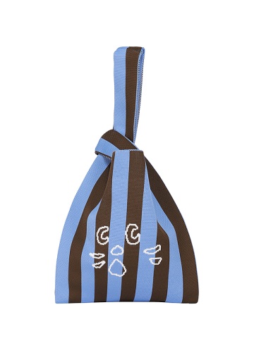 NYA- / STRIPED ONE HANDLE KNIT BAG / �o�b�O