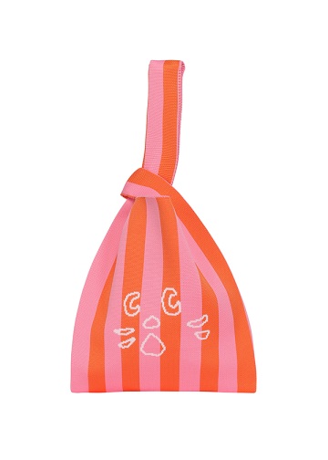 NYA- / STRIPED ONE HANDLE KNIT BAG / �o�b�O