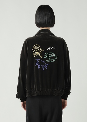 NYA- / ORNAMENT VELOUR BLOUSON / �u���]��