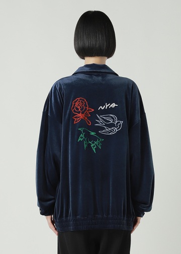 NYA- / ORNAMENT VELOUR BLOUSON / �u���]��