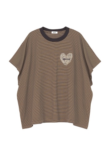 <��s�\��> ZUCCa /HEART LOGO STRIPED T / T�V���c
