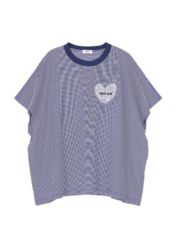 <��s�\��> ZUCCa /HEART LOGO STRIPED T / T�V���c