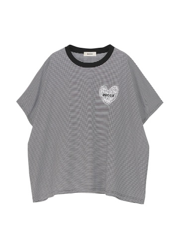 ZUCCa /HEART LOGO STRIPED T / T�V���c