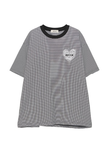 ZUCCa /HEART LOGO STRIPED T / T�V���c