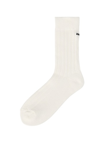 ZUCCa / PO EMBROIDERY LOGO SOCKS / �\�b�N�X