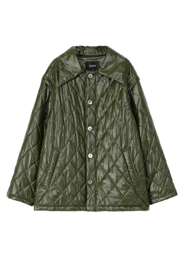 <s\> ZUCCa / GLOSSY QUILT COAT / u]