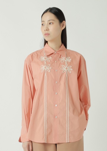 ZUCCa / PO CORD EMBROIDERY SHIRT / �u���E�X
